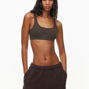 Aritzia TNA Formarib Mini Bra Top in Mocha Brown